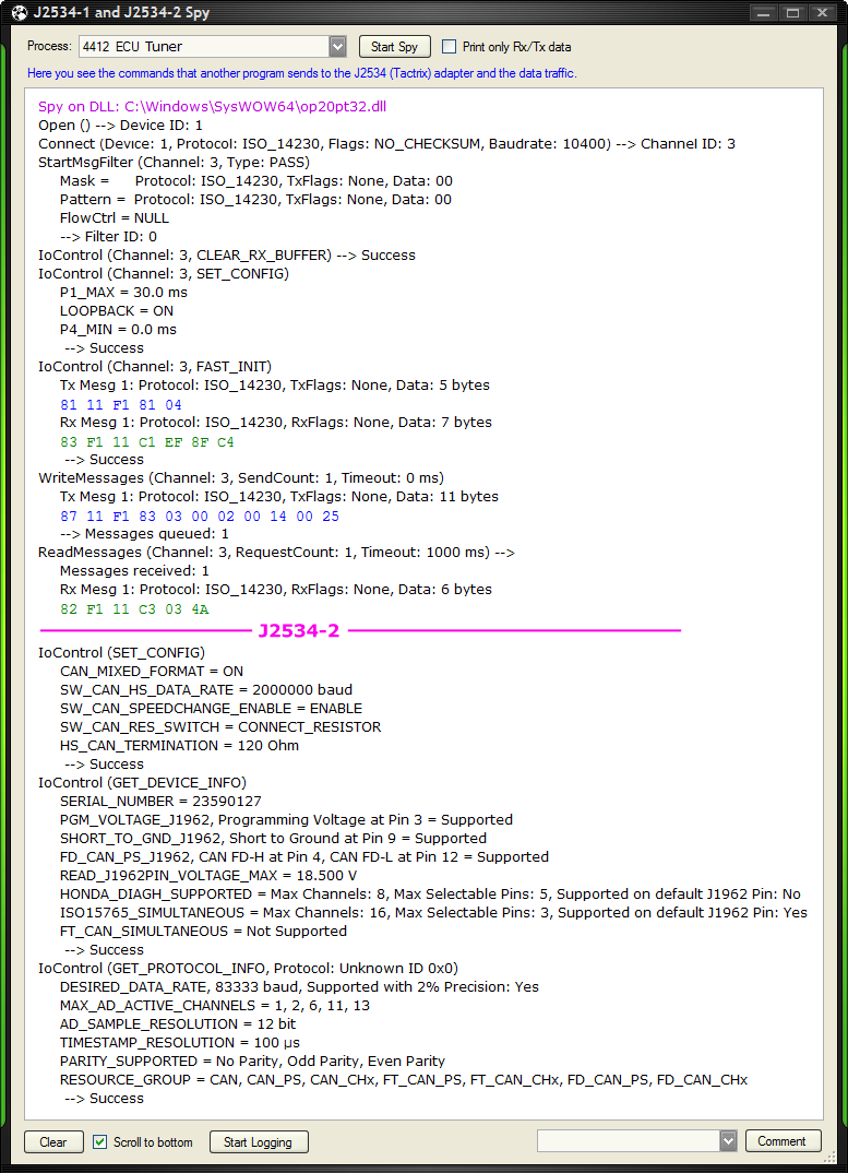 J2534-1 and J2534-2 Spy